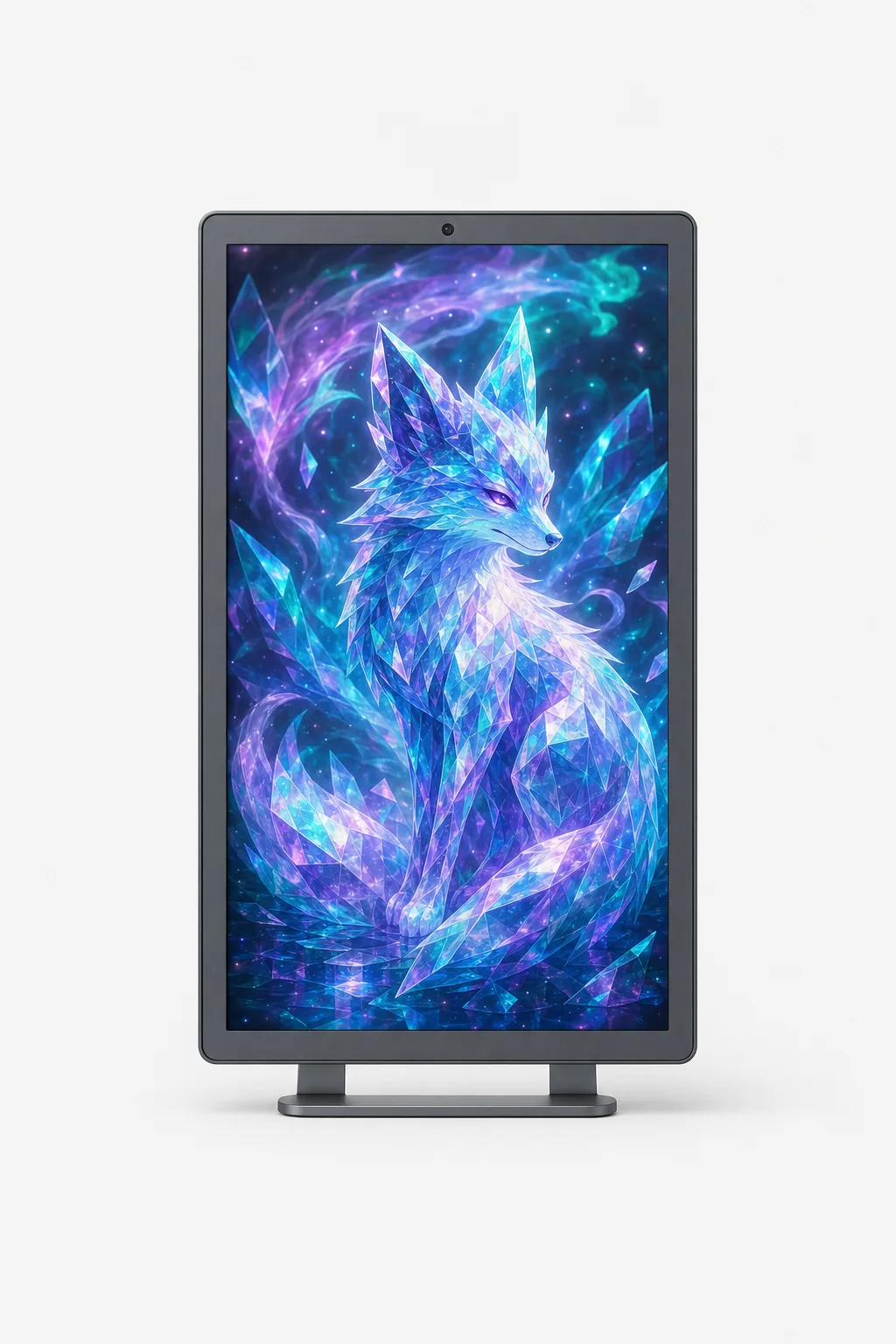 Straight-on render of CardFrame showing a card in full-art showcase mode